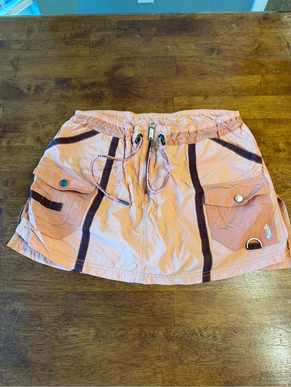 FP Movement Free People Moonbeam Cargo Skort Size M Pink Peach Utility Gorpcore